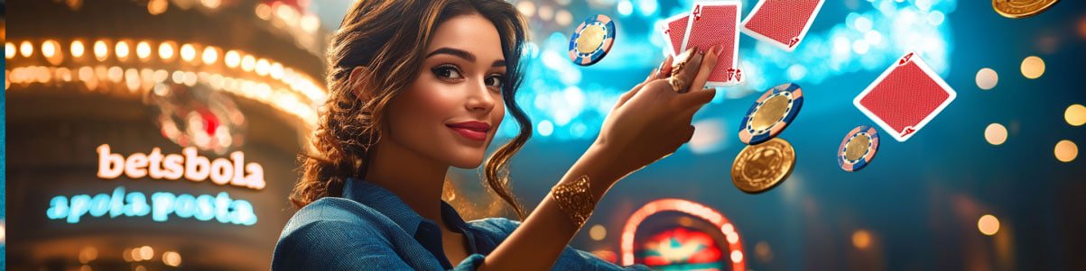 Dealer langsung Treasures Aztec di studio kentang win, menampilkan tabel Dragon Tiger dengan kartu dan chip taruhan